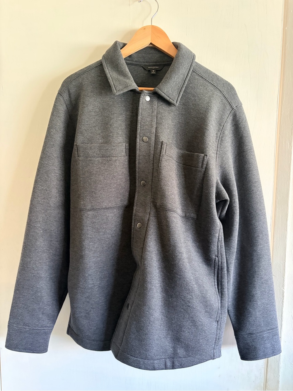 Banana Republic Charcoal Snap-Front Shirt Jacket